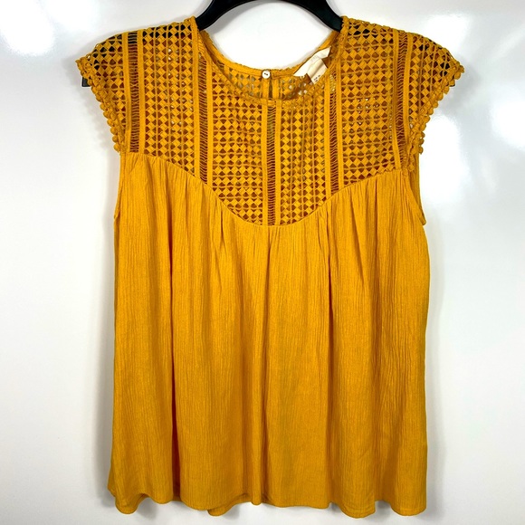 H&M Mustard Yellow Top - Size 6 - Picture 4 of 8